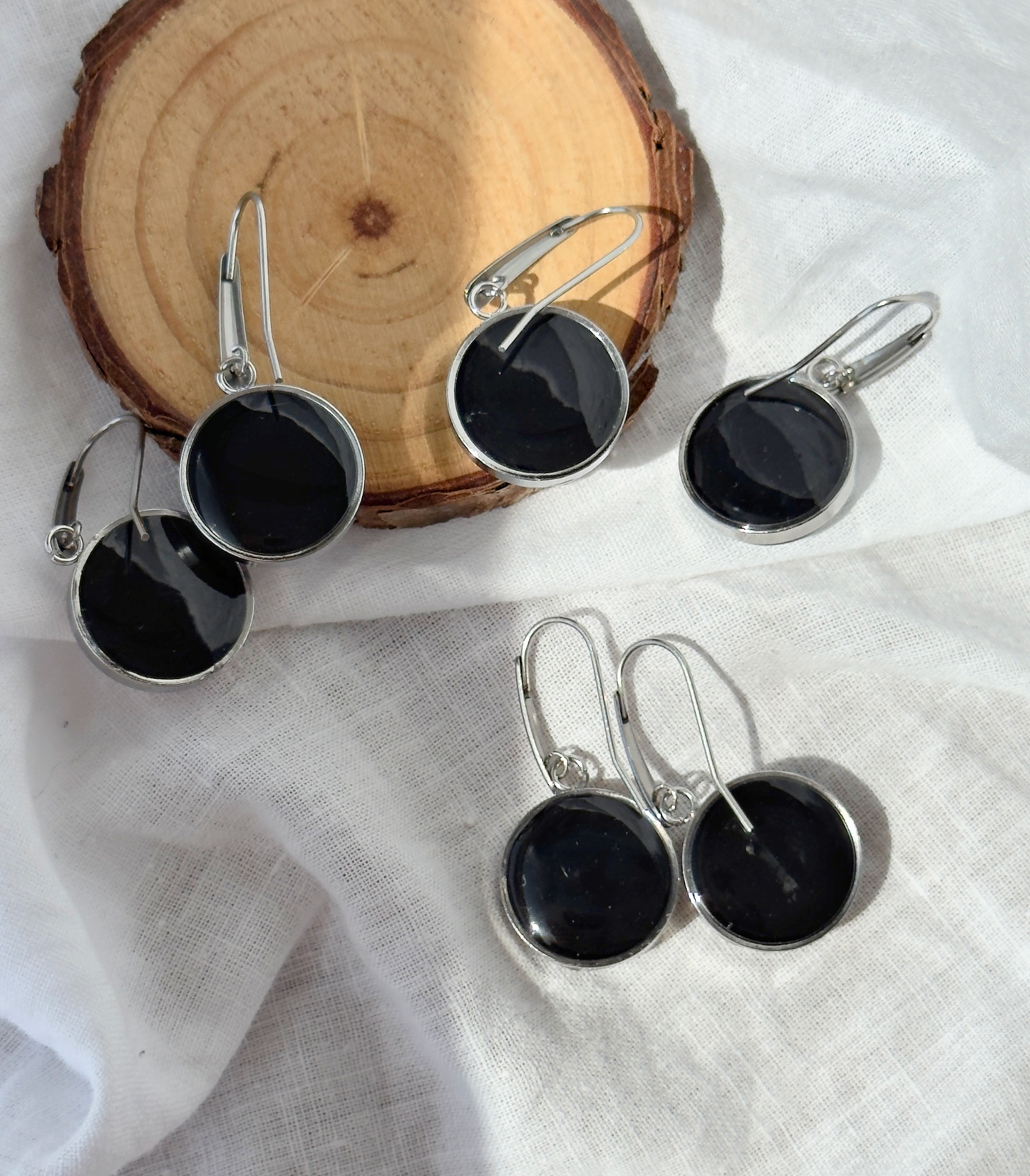 Pendientes con flores naturales