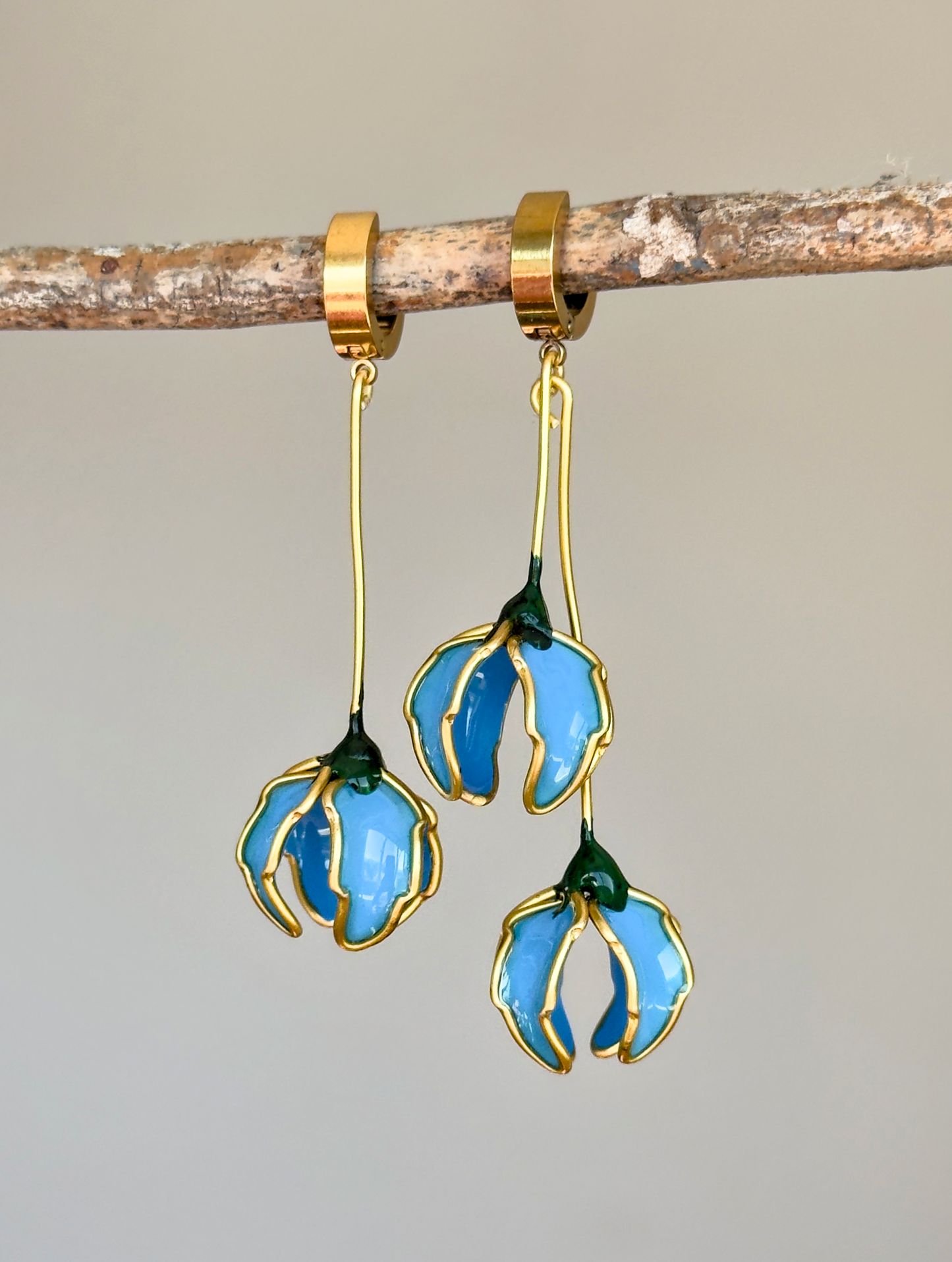 Pendientes con flores