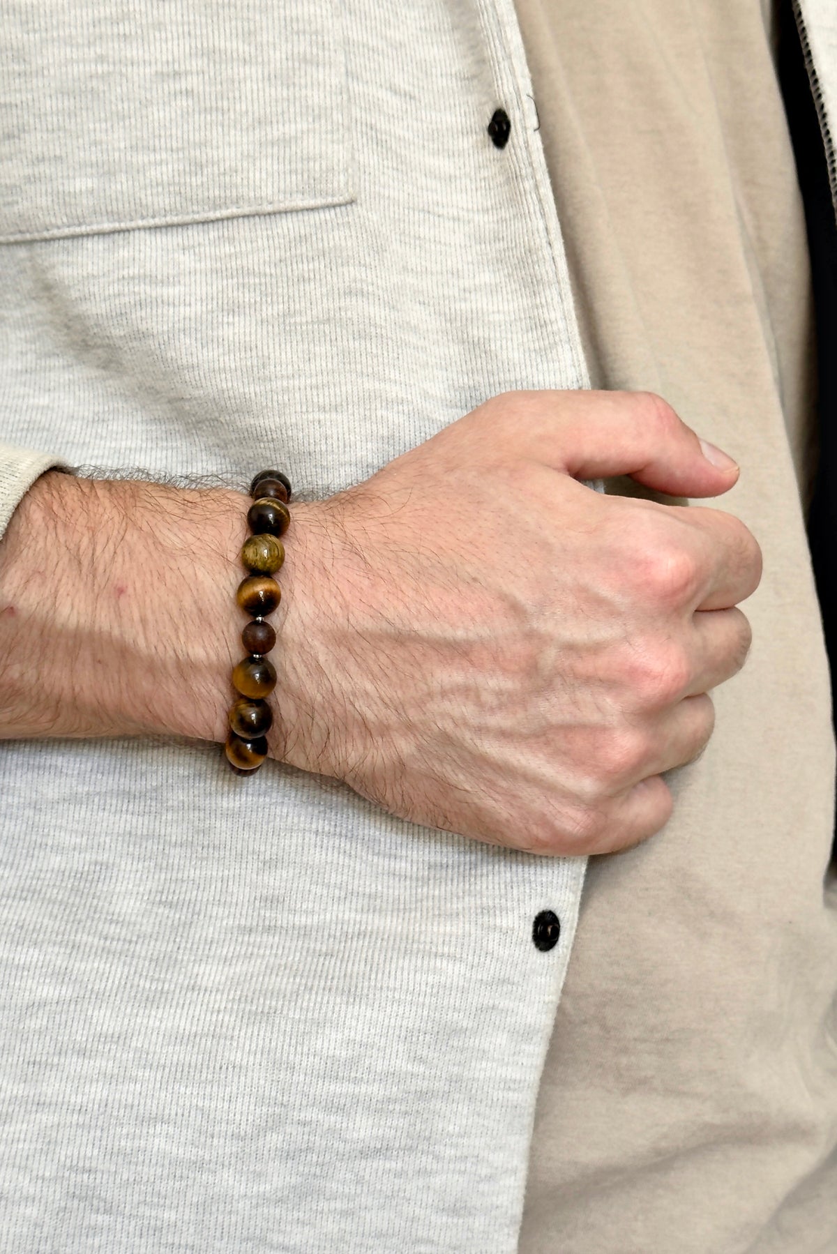 Men's natural stone bracelet