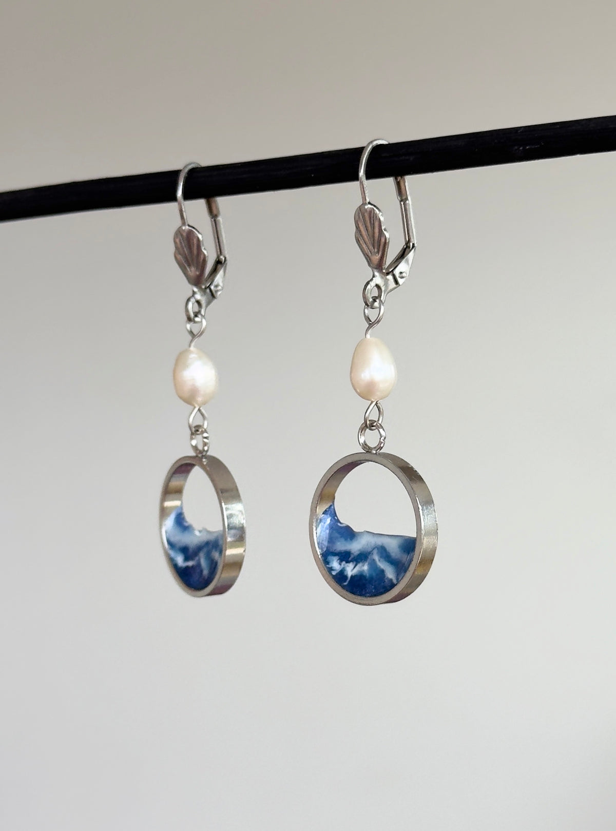 "The Sea" Stainless Steel Wave Earrings