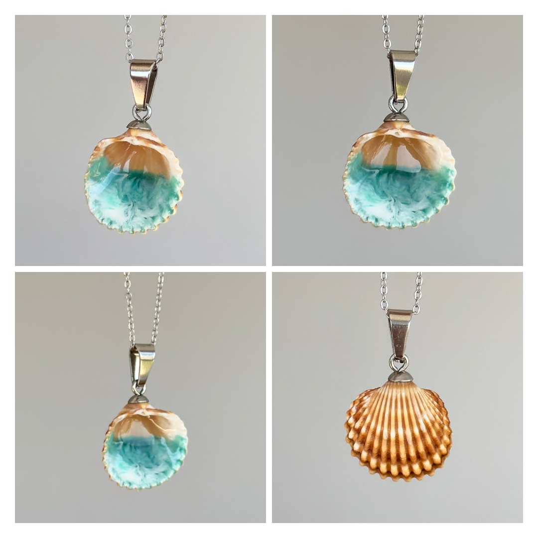 Shell pendants with the sea inside