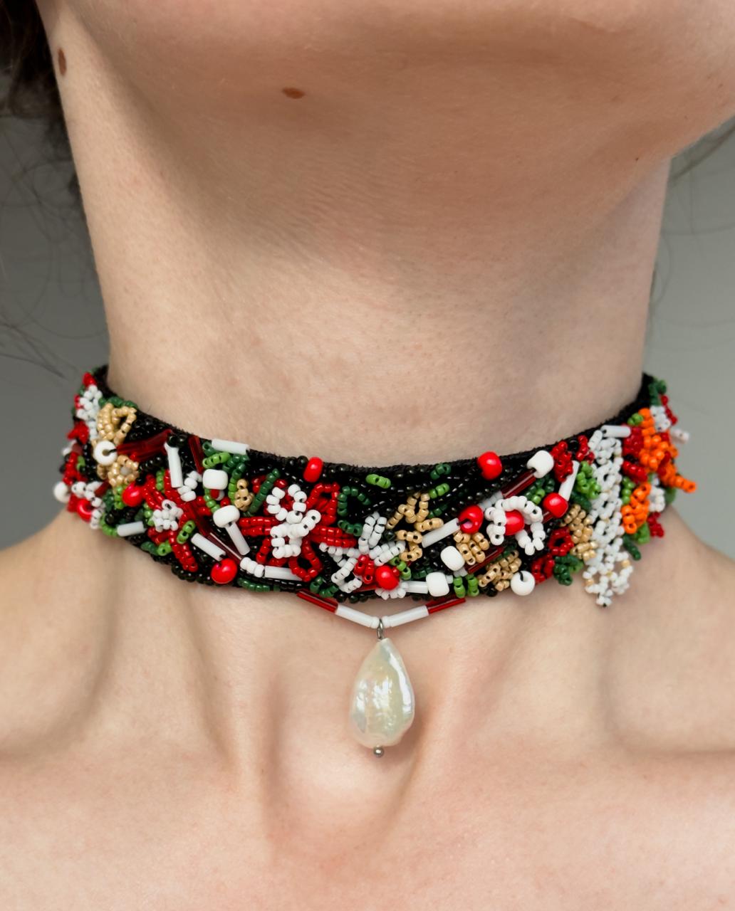 Gargantilla bordada con cuentas, gargantilla de terciopelo negro, cinta larga para el cuello