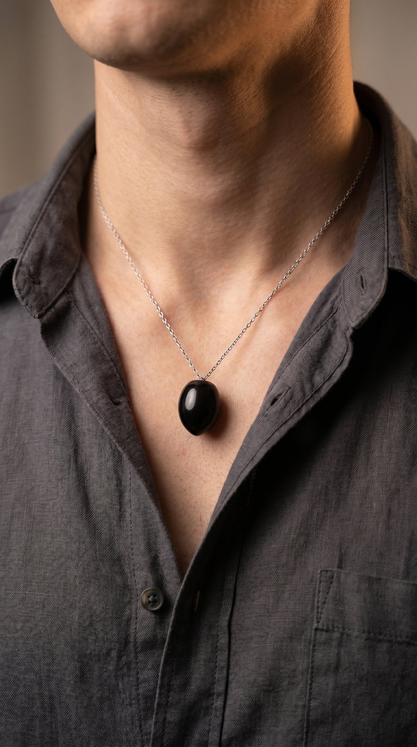 Charm de aceituna / Collar de aceituna de acero inoxidable