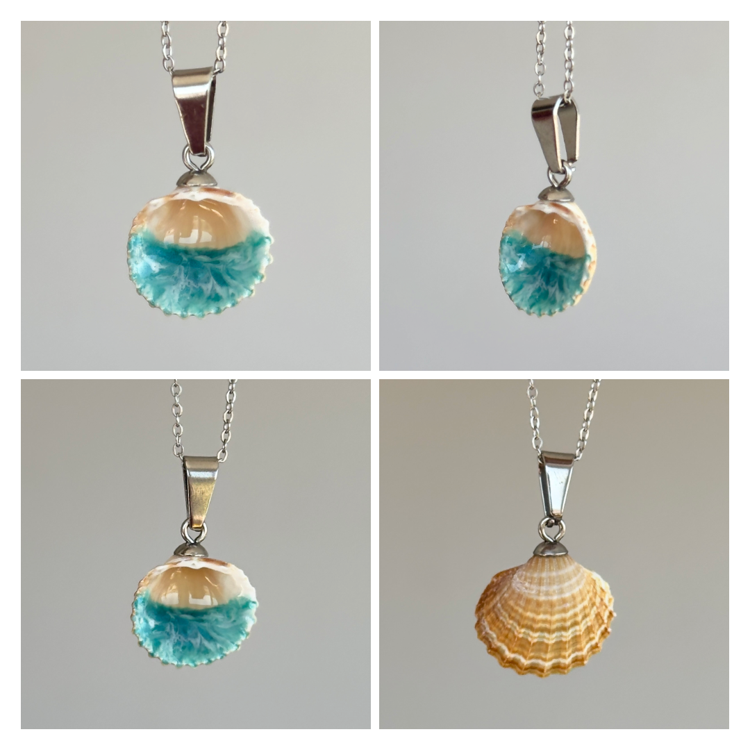 Shell pendants with the sea inside