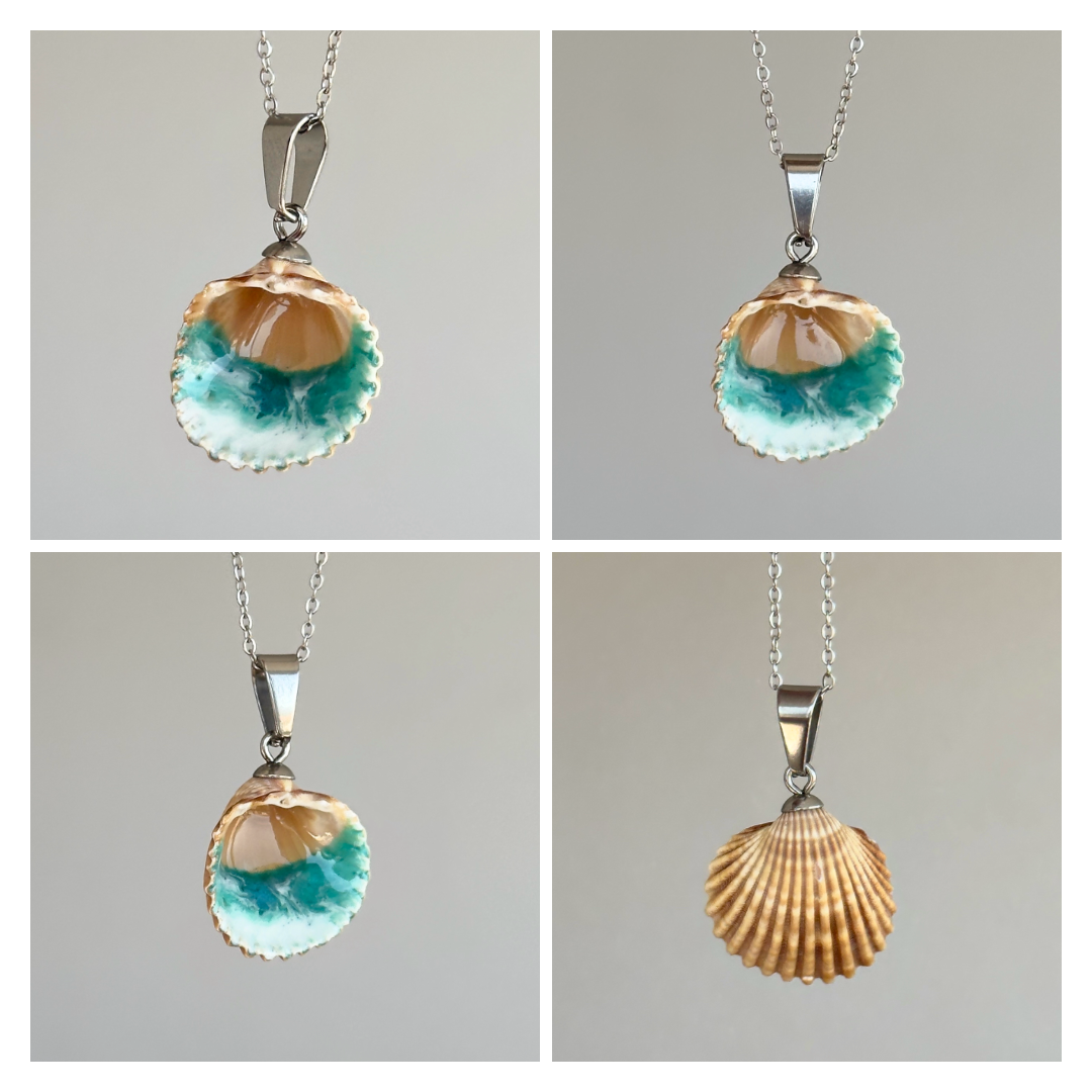 Shell pendants with the sea inside