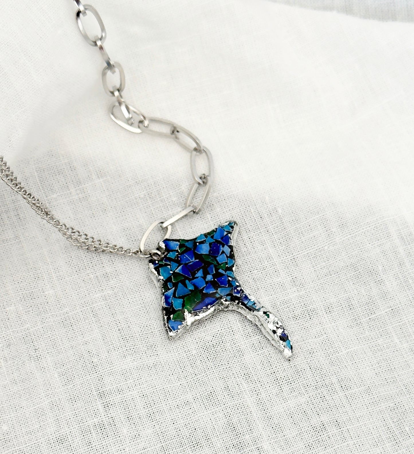 Mosaic pendant necklace