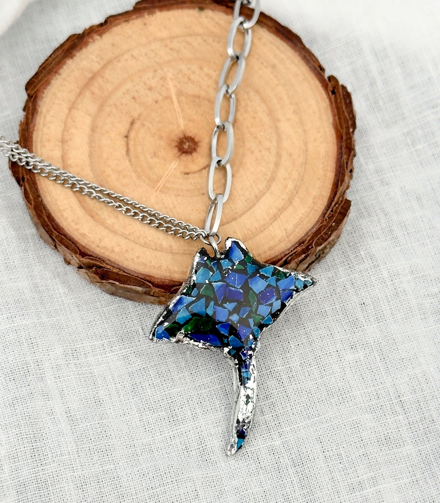 Mosaic pendant necklace
