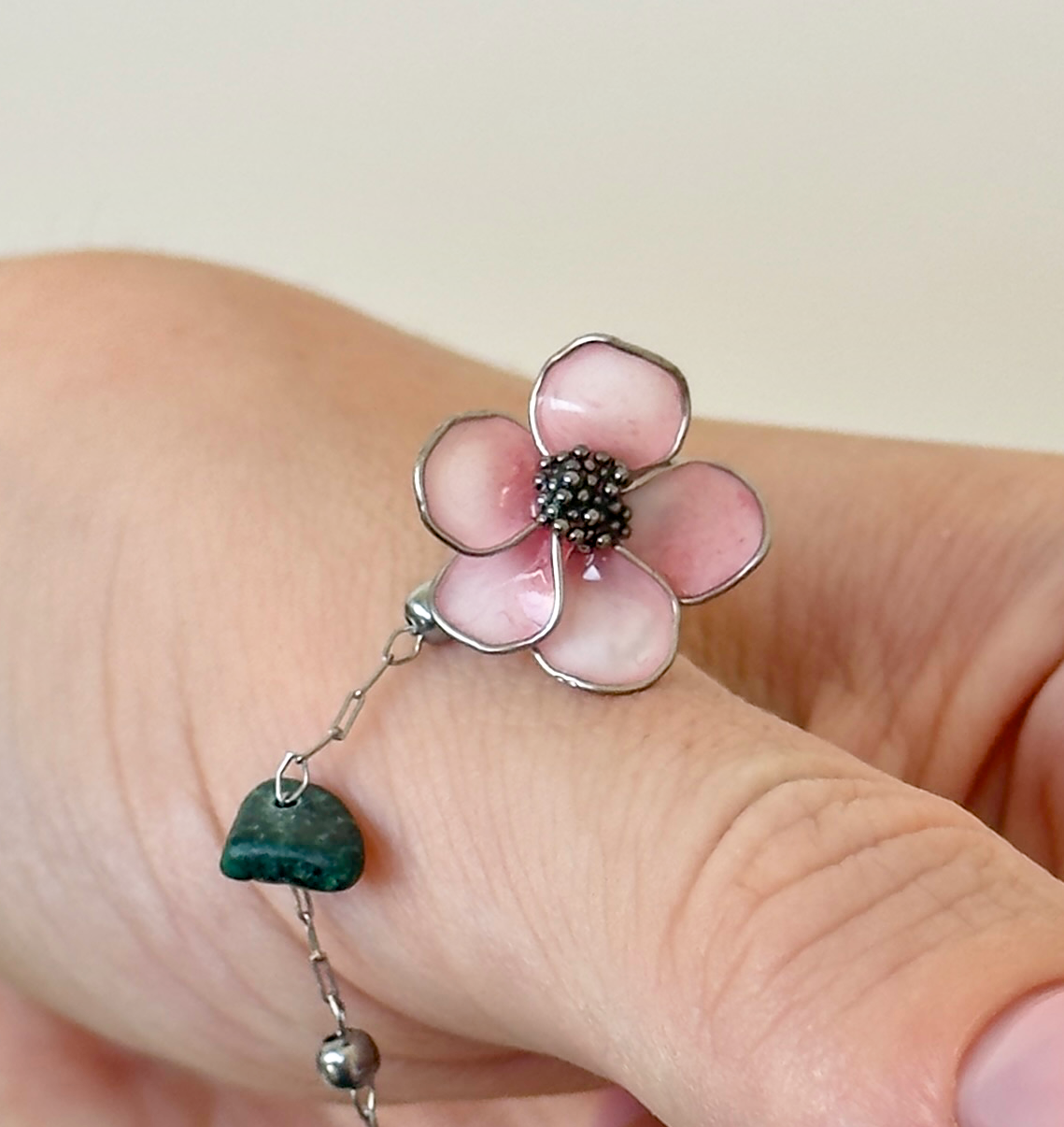 Pendientes largos con flores