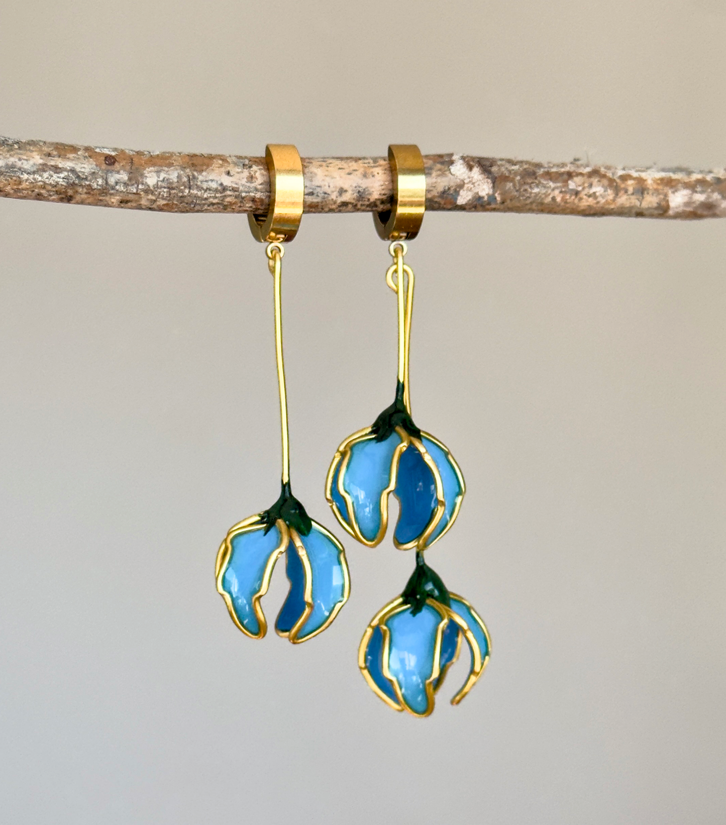 Pendientes con flores