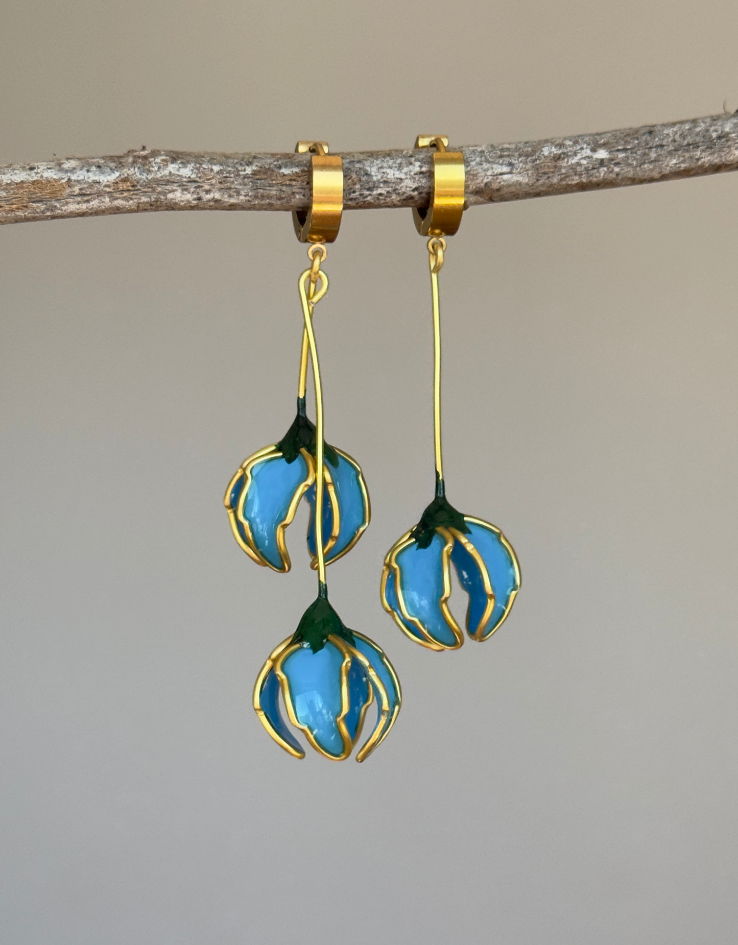 Pendientes con flores