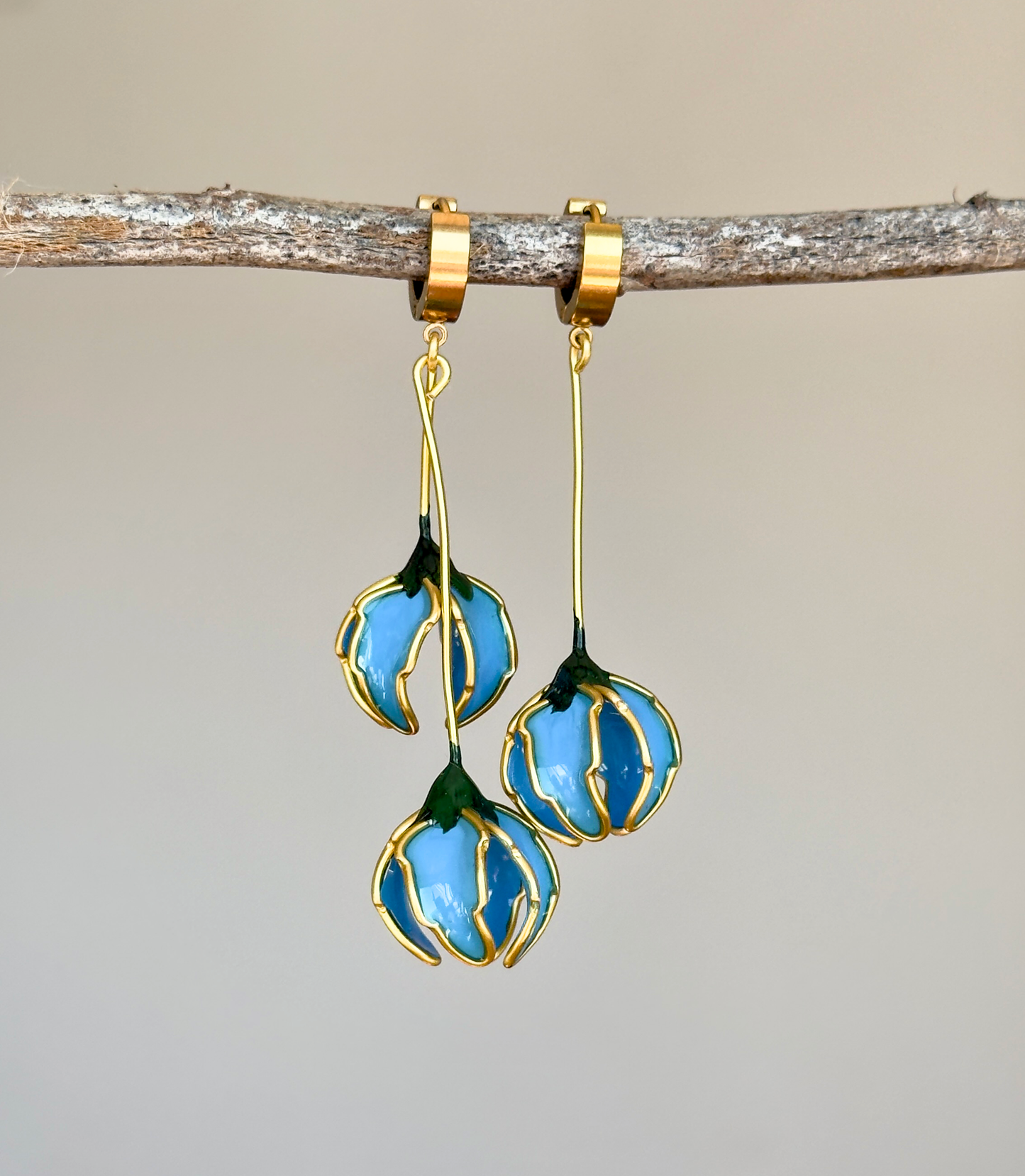 Pendientes con flores
