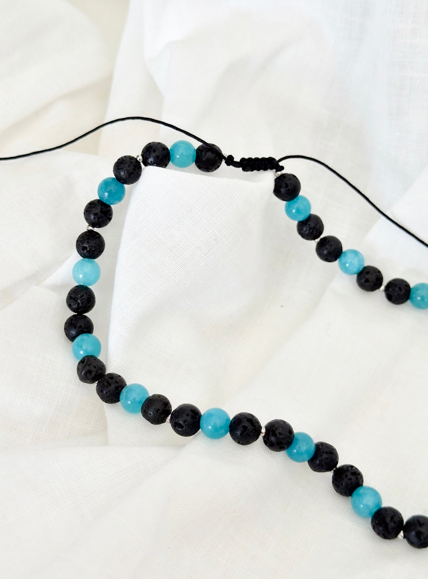 Blue flower necklace
