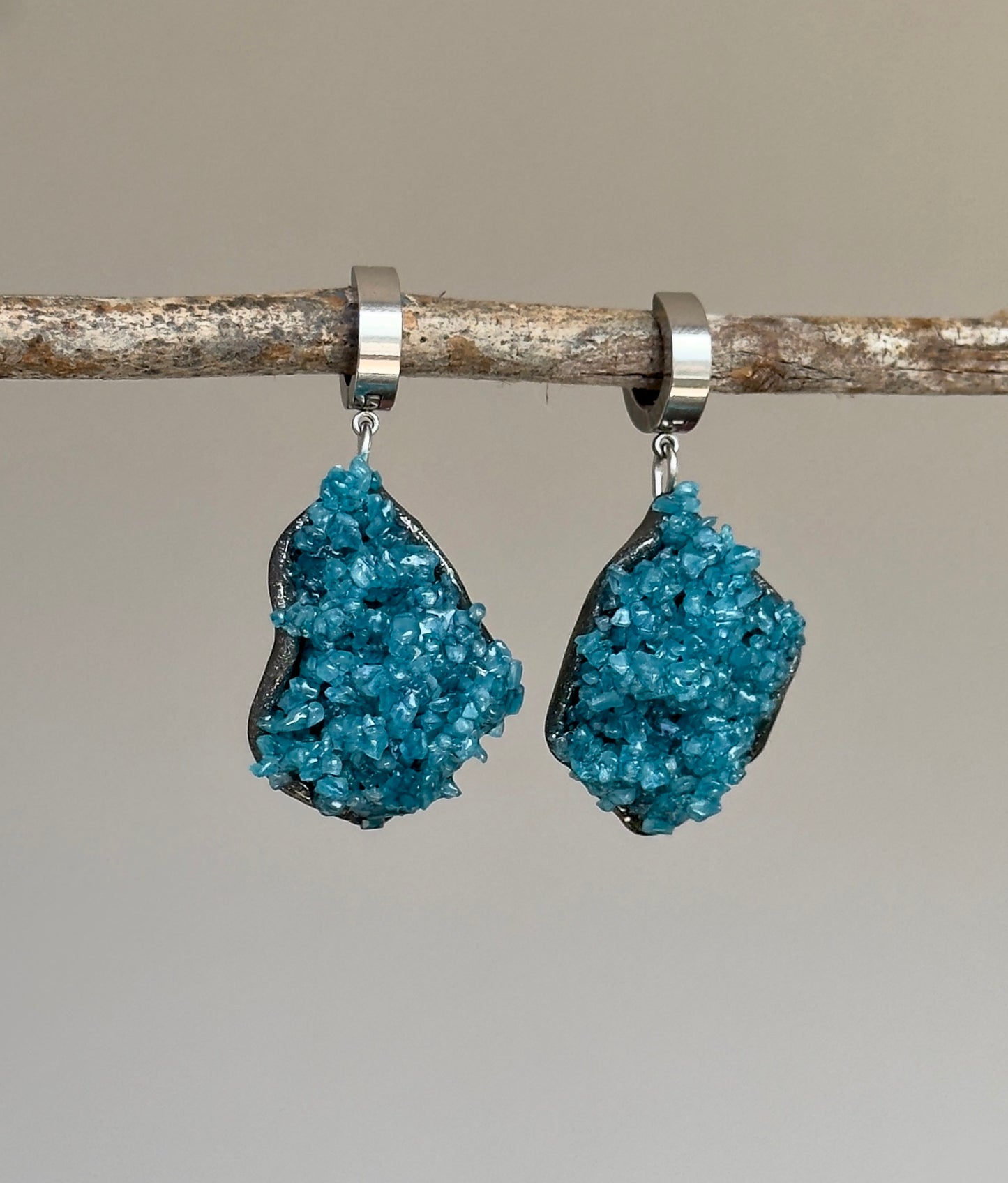 Pendientes con imitación de cristal