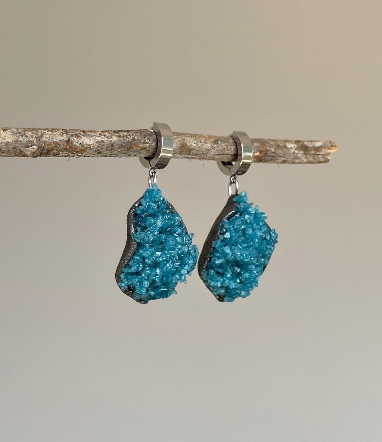 Pendientes con imitación de cristal