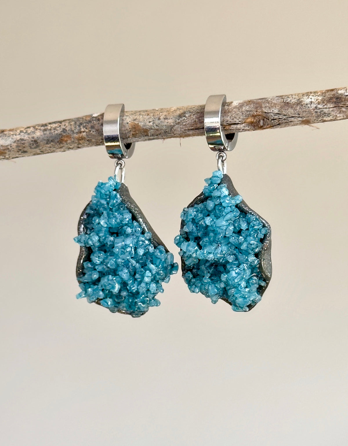 Pendientes con imitación de cristal