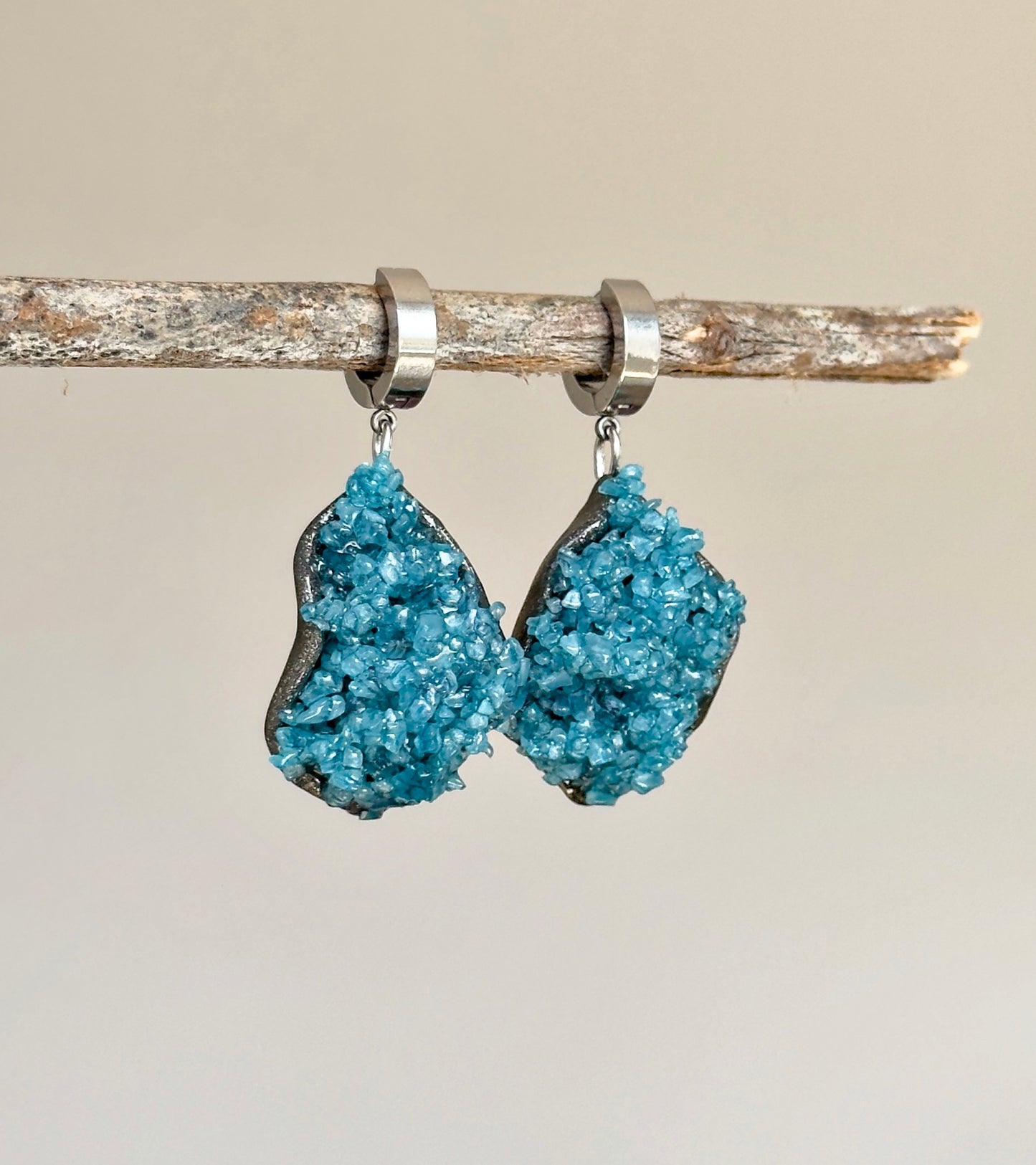 Pendientes con imitación de cristal