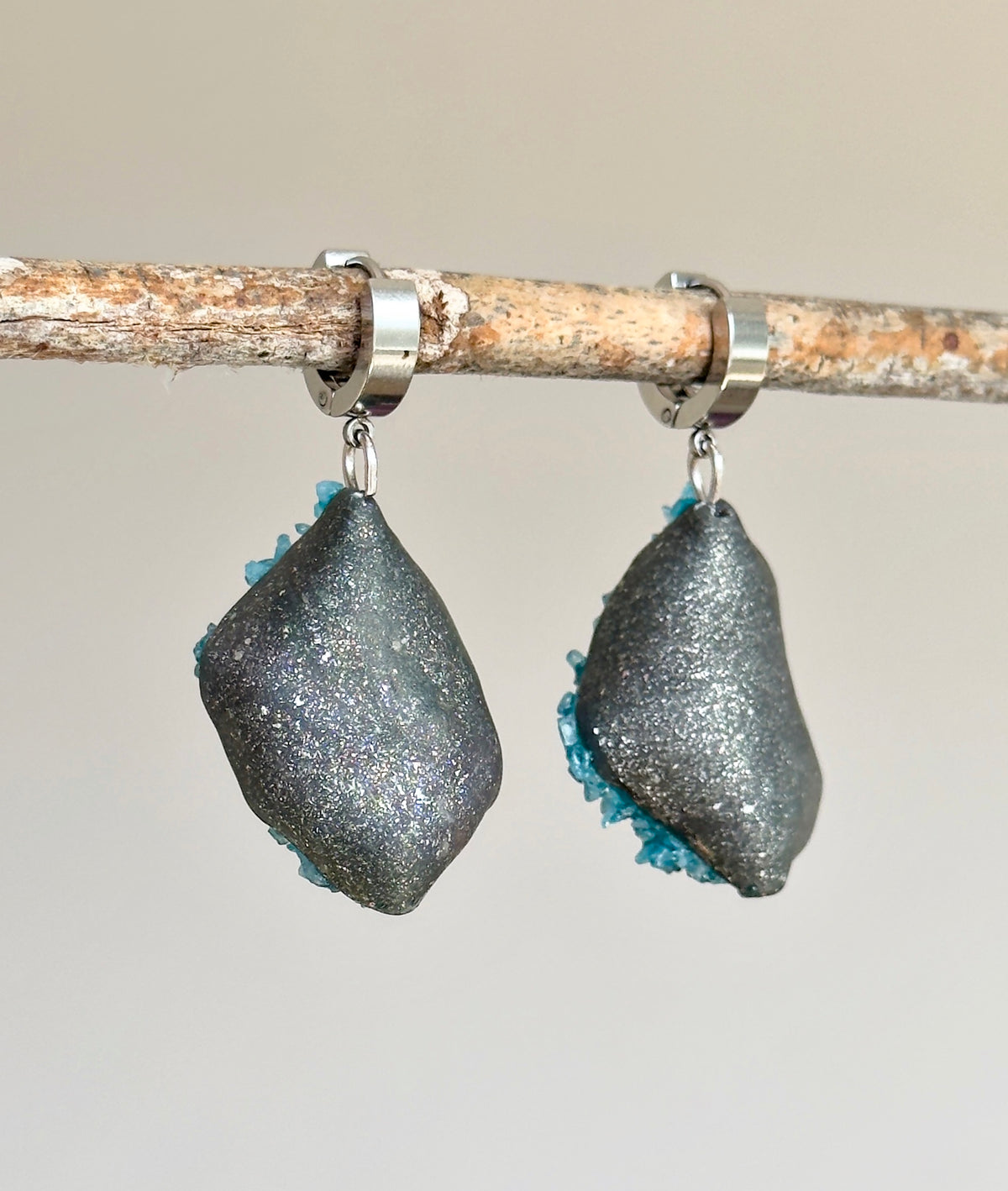 Pendientes con imitación de cristal