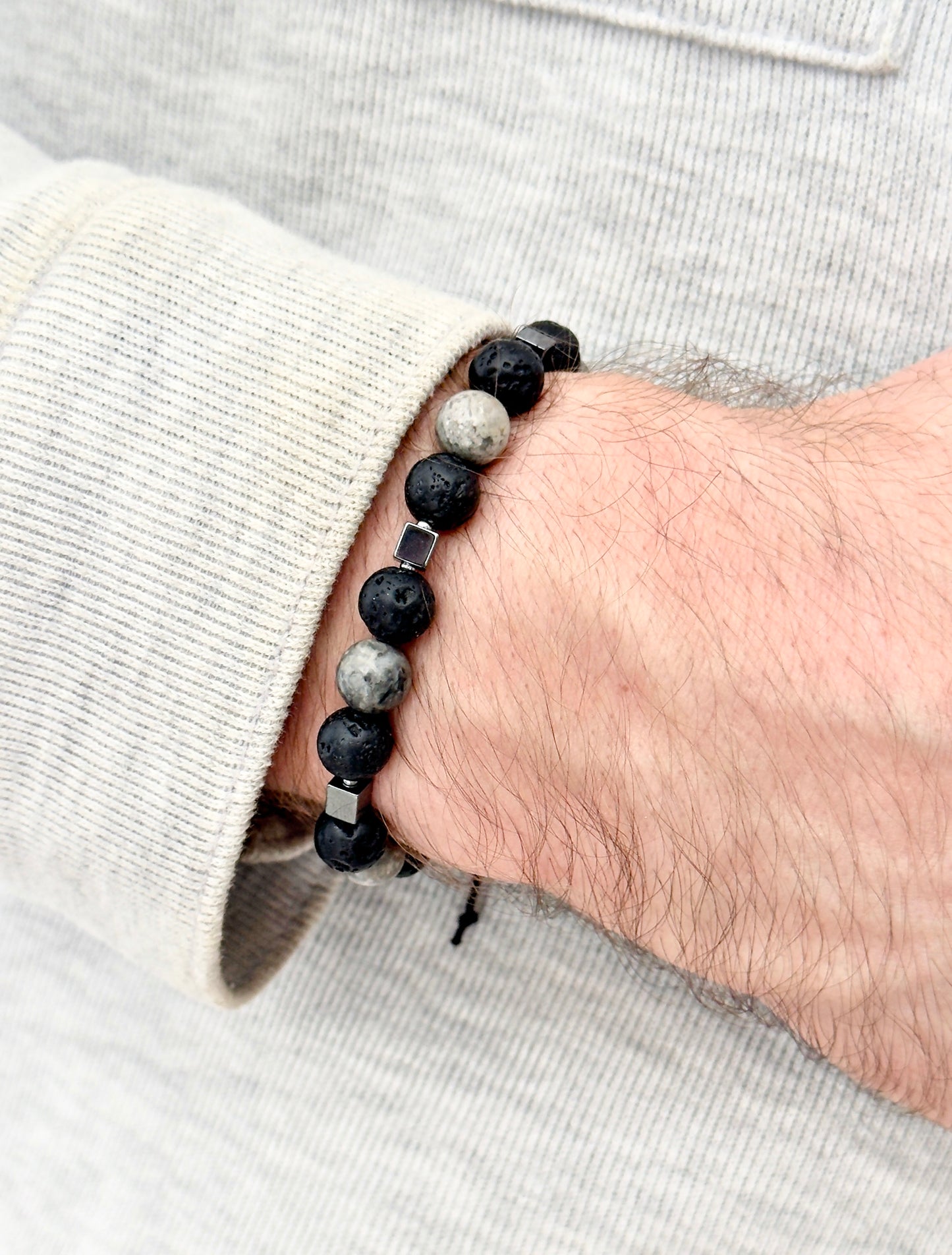 Pulsera para hombre con piedras naturales