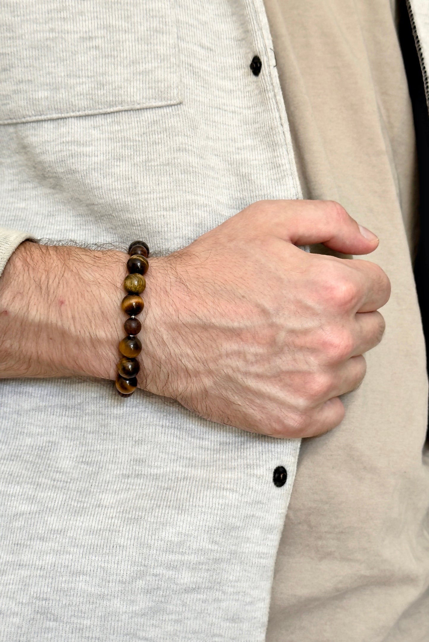 Pulsera para hombre con piedras naturales