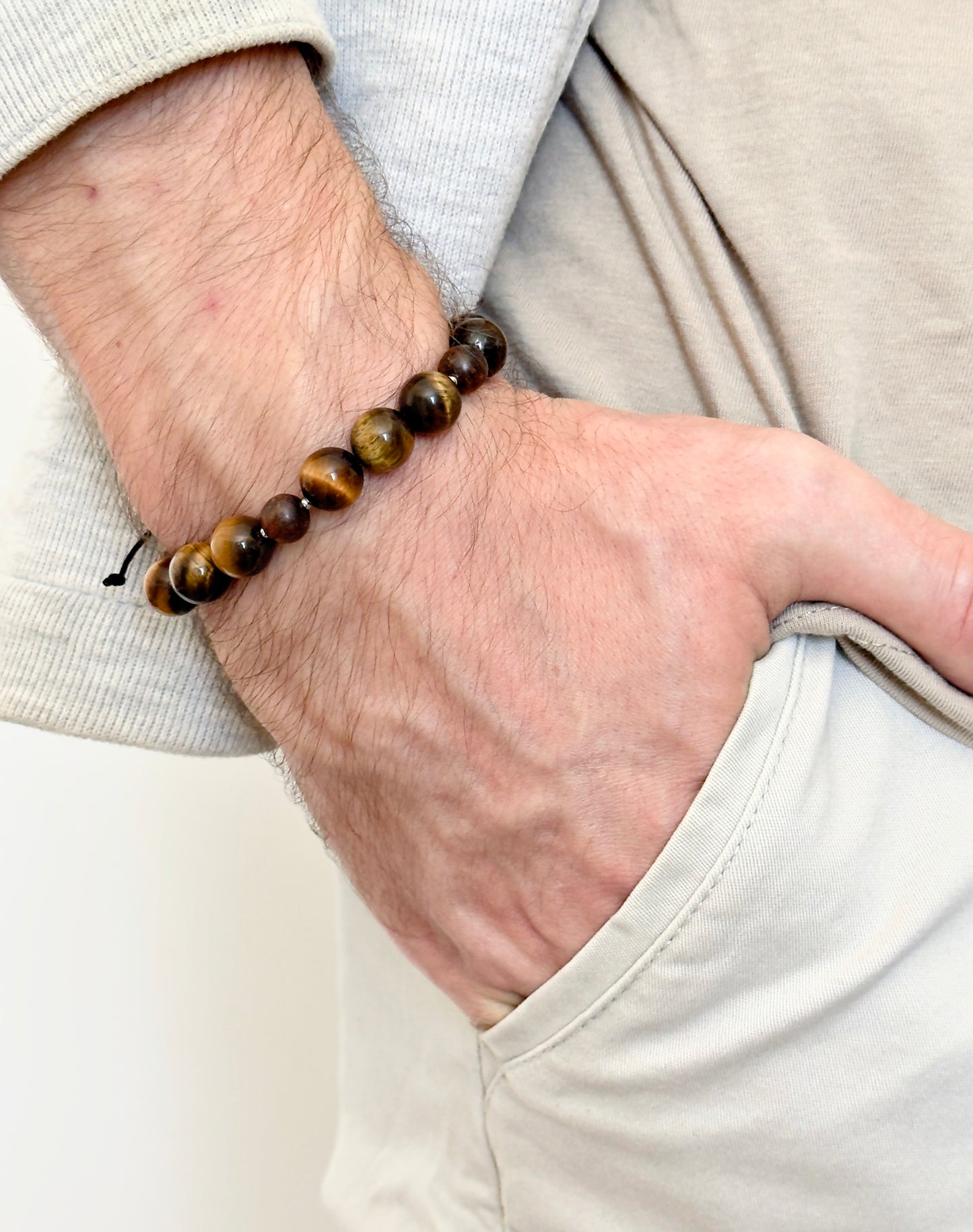 Pulsera para hombre con piedras naturales