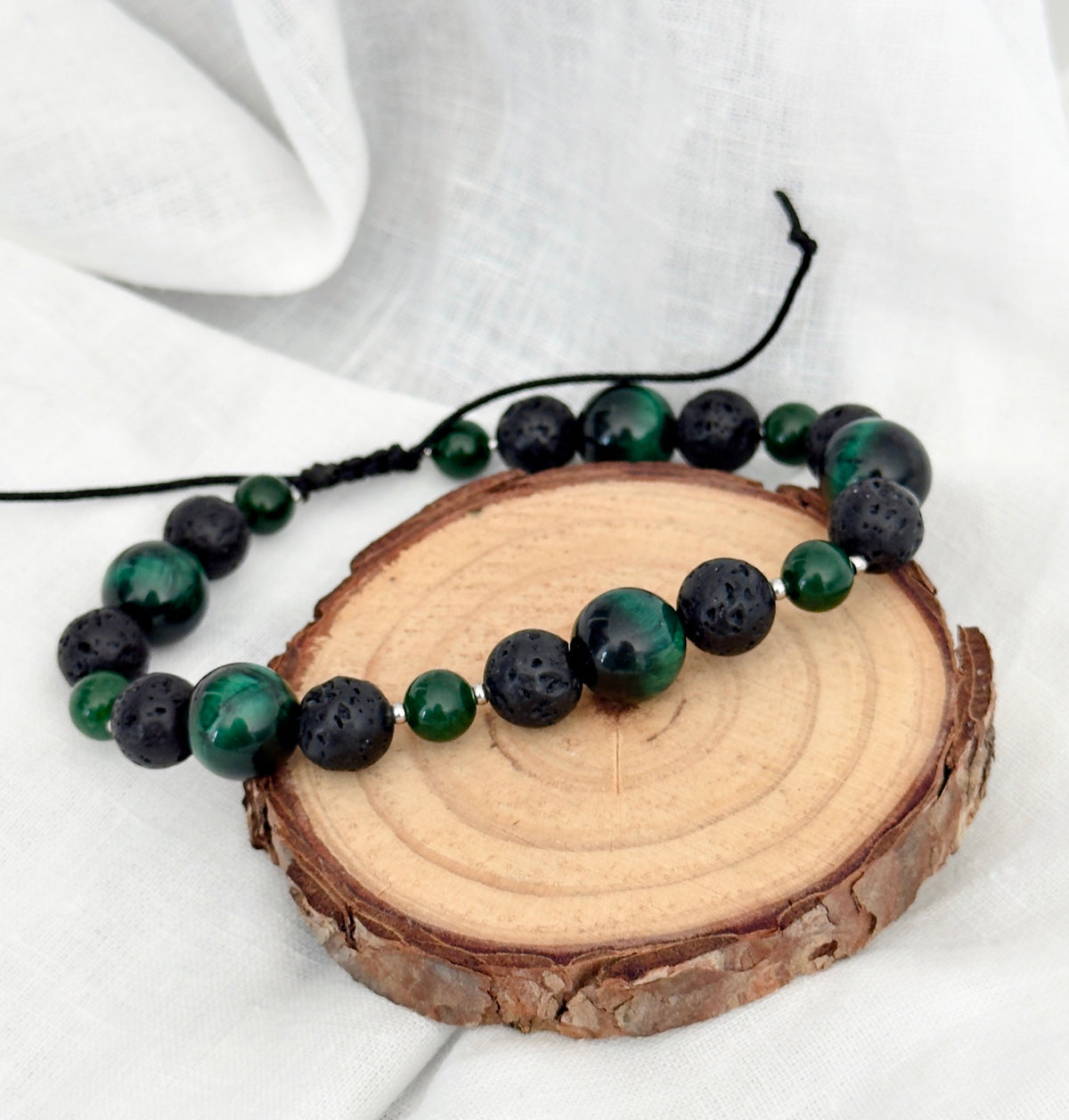 Pulsera para hombre con piedras naturales