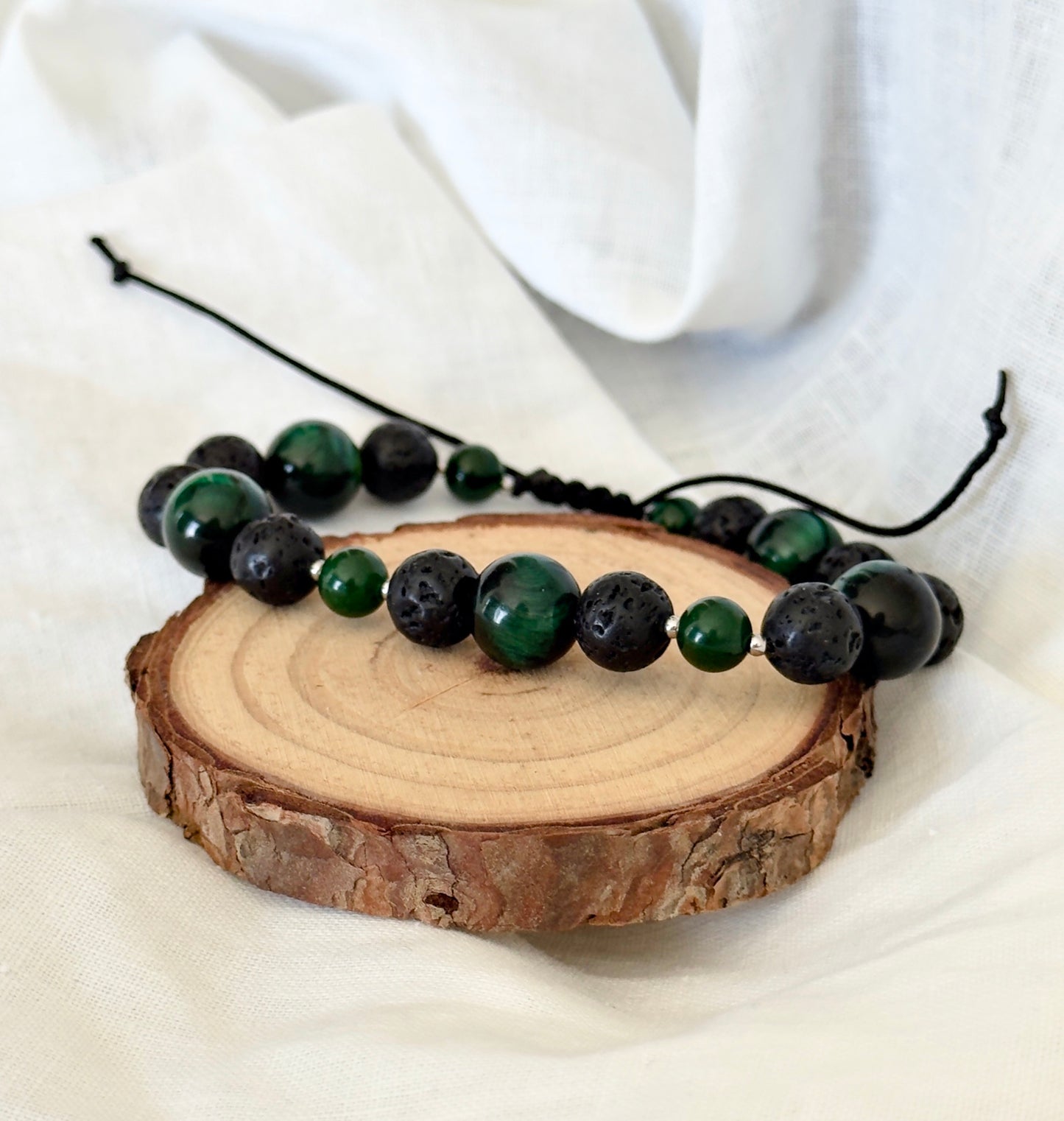 Pulsera para hombre con piedras naturales