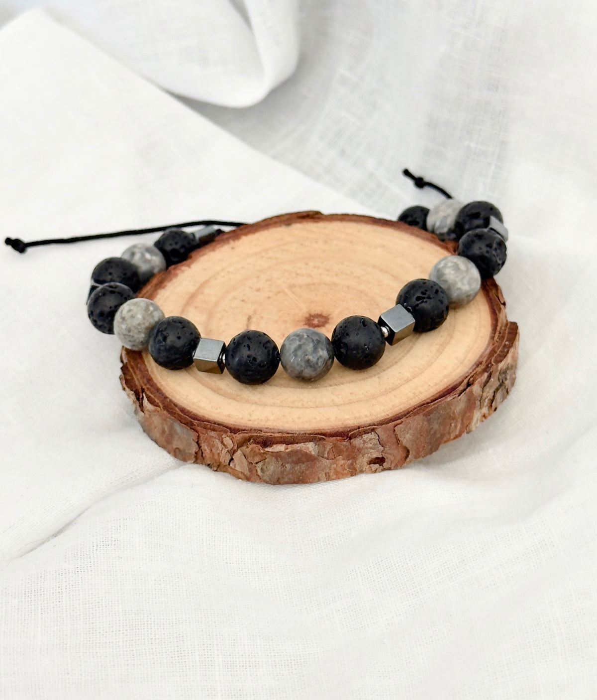 Pulsera para hombre con piedras naturales