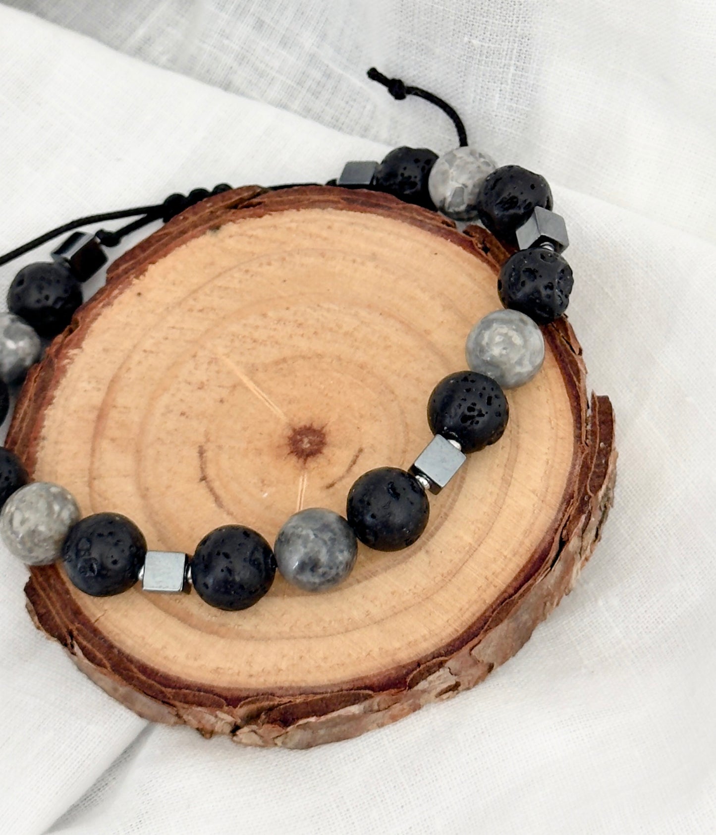Pulsera para hombre con piedras naturales
