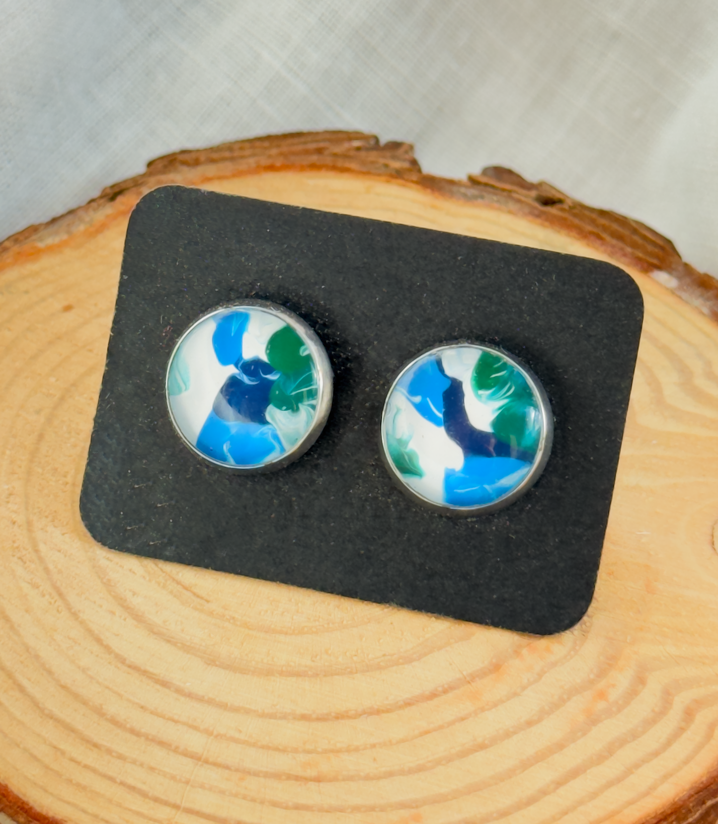 All stainless steel earrings, stud earrings