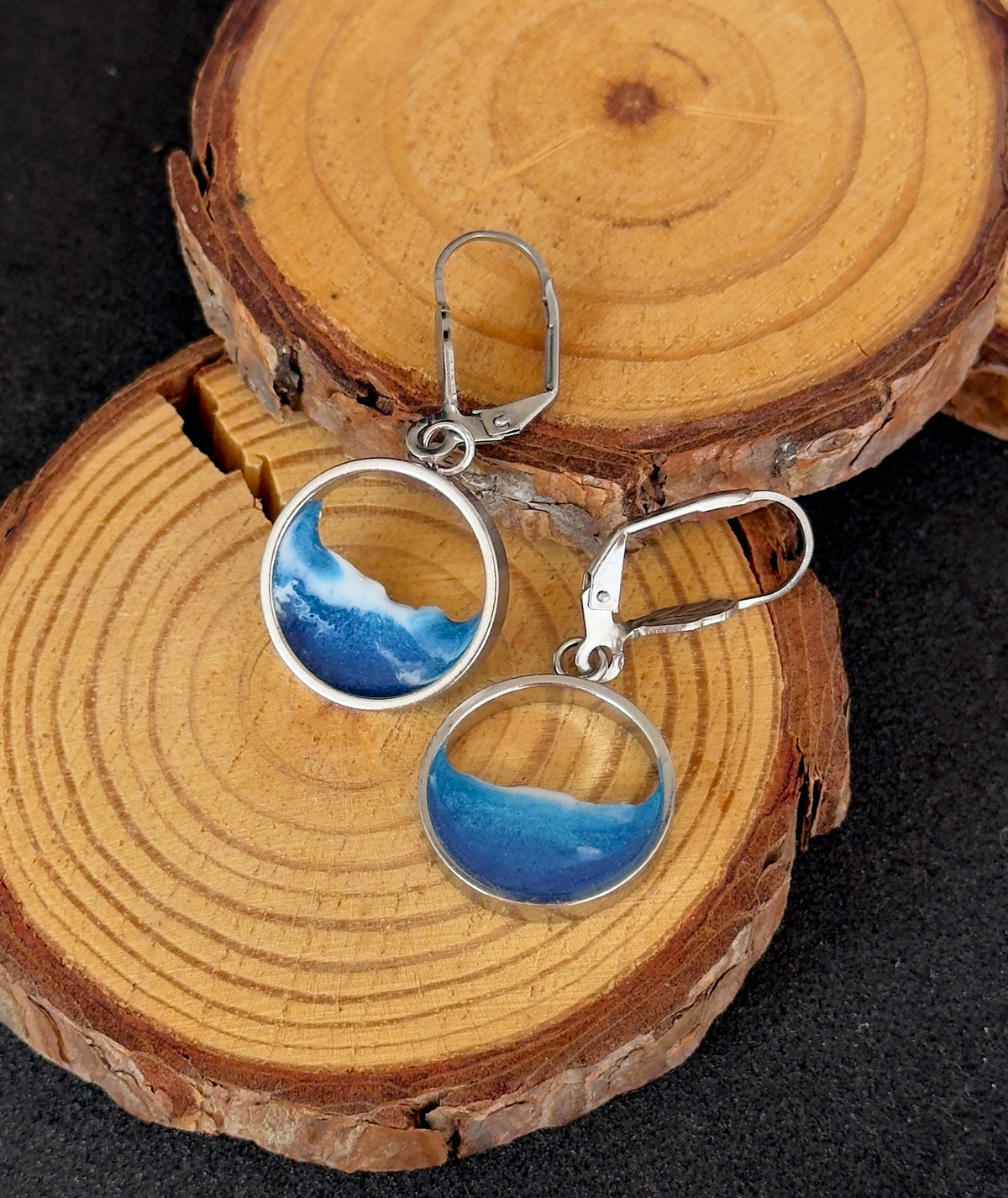 "The Sea" Stainless Steel Wave Earrings
