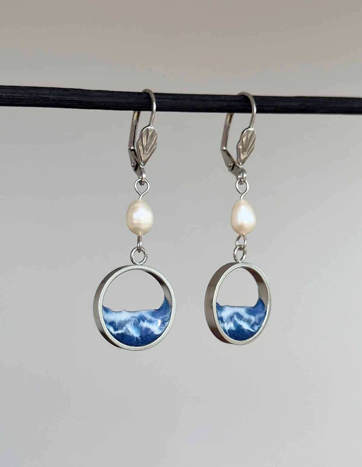 "The Sea" Stainless Steel Wave Earrings