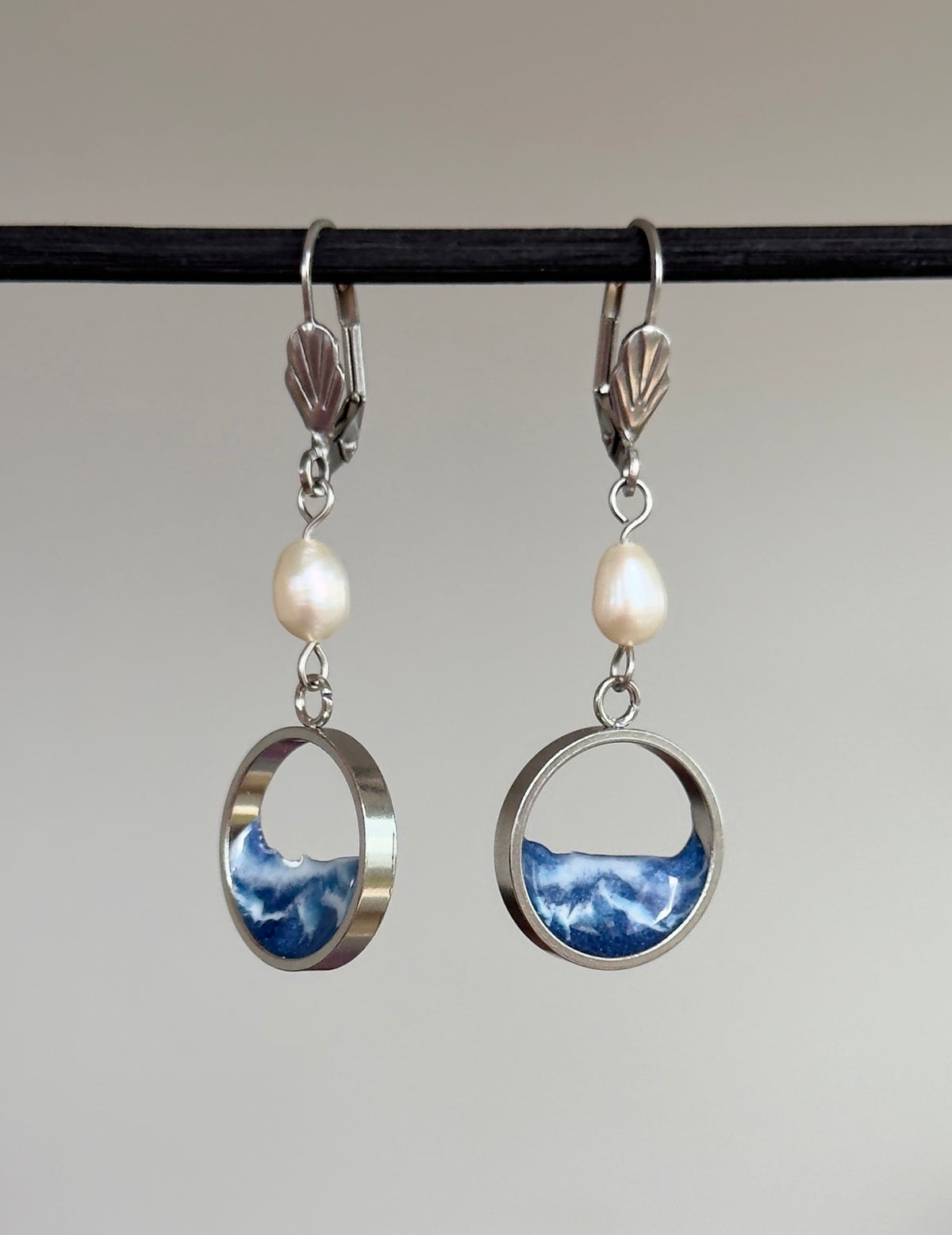"The Sea" Stainless Steel Wave Earrings