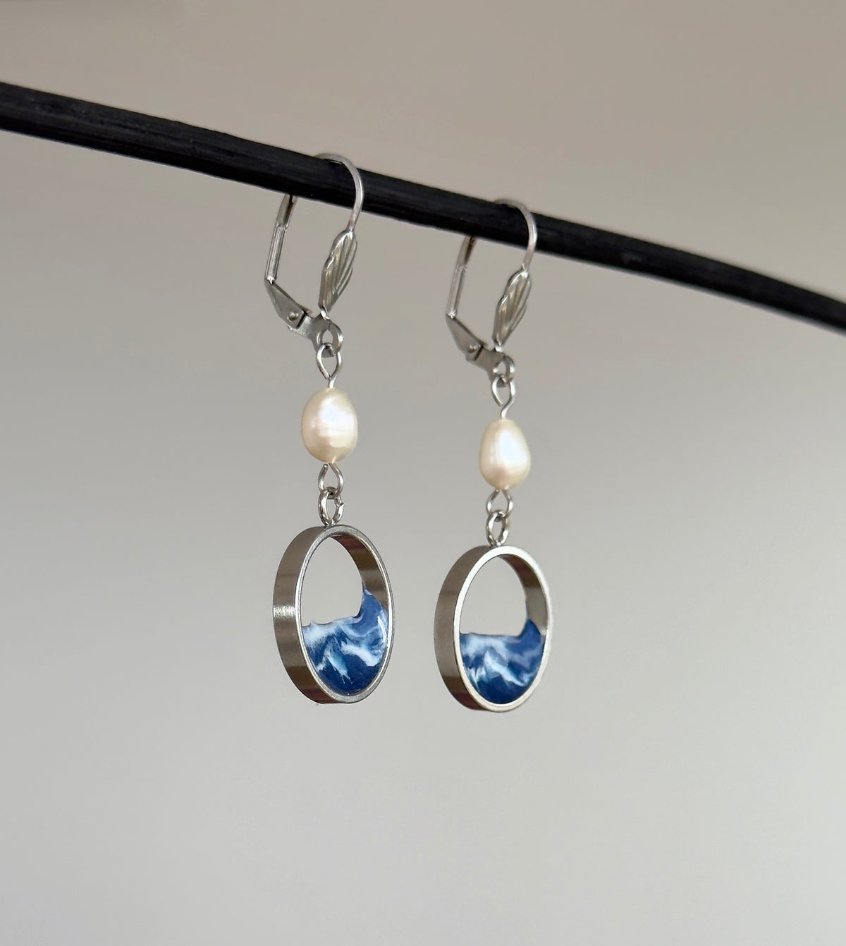 "The Sea" Stainless Steel Wave Earrings