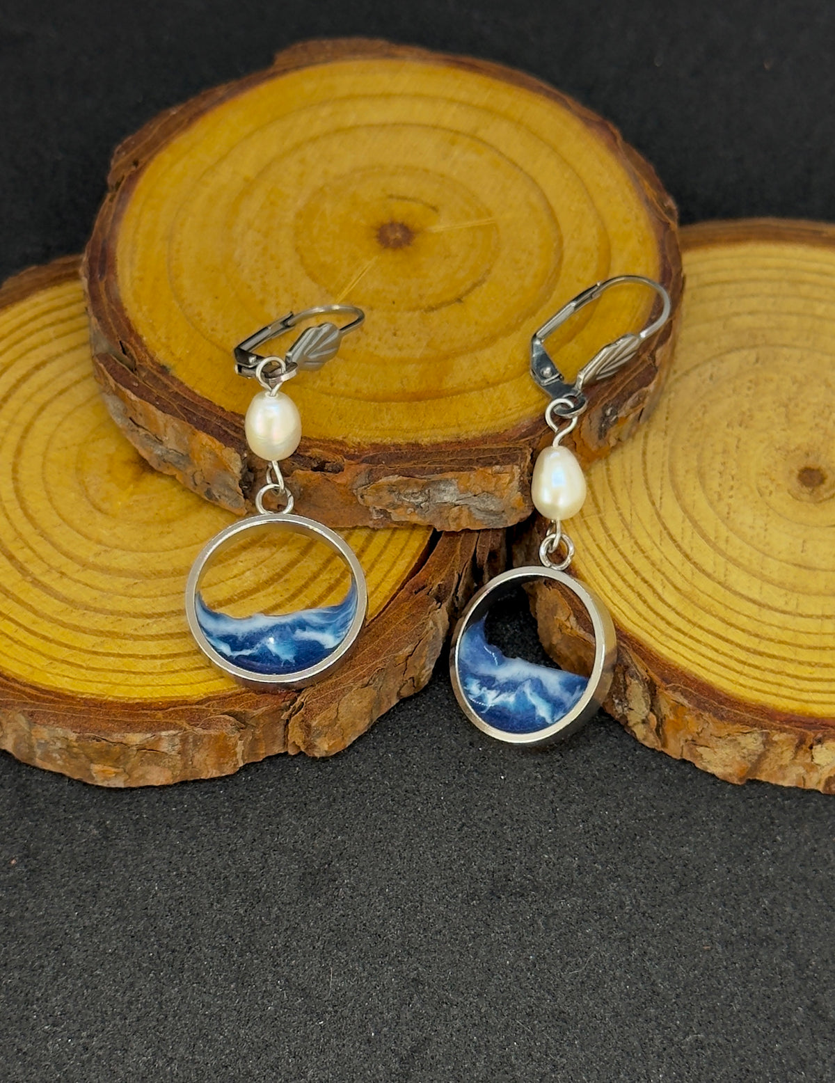"The Sea" Stainless Steel Wave Earrings