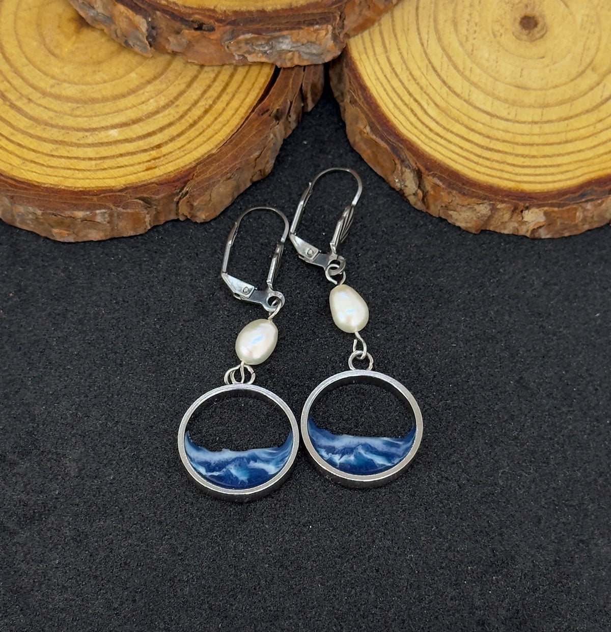 "The Sea" Stainless Steel Wave Earrings