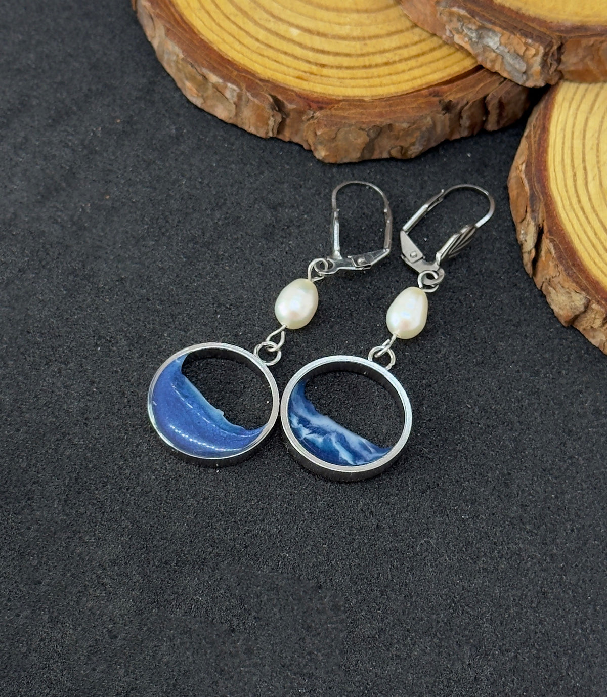 "The Sea" Stainless Steel Wave Earrings