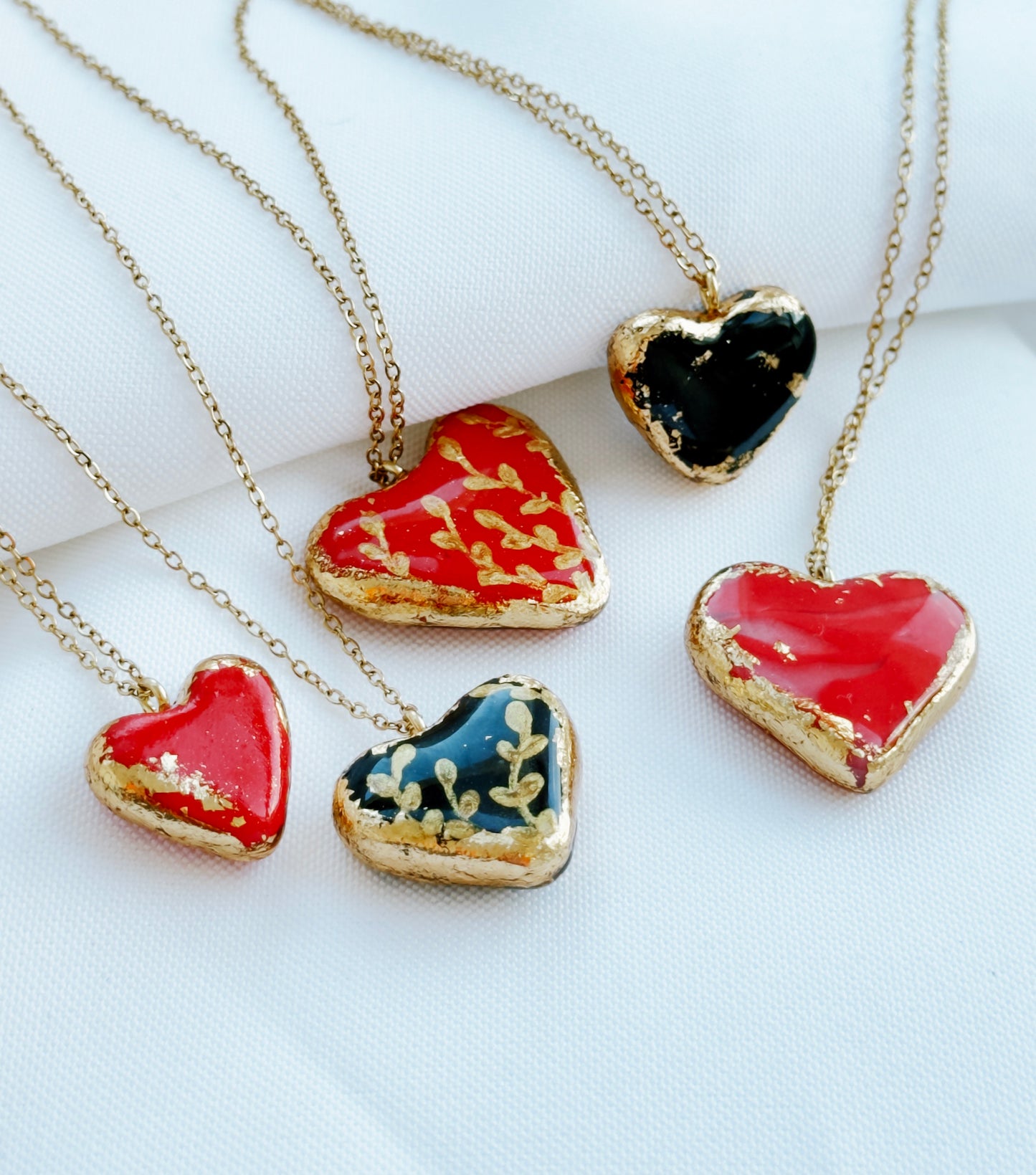 Heart-shaped pendants