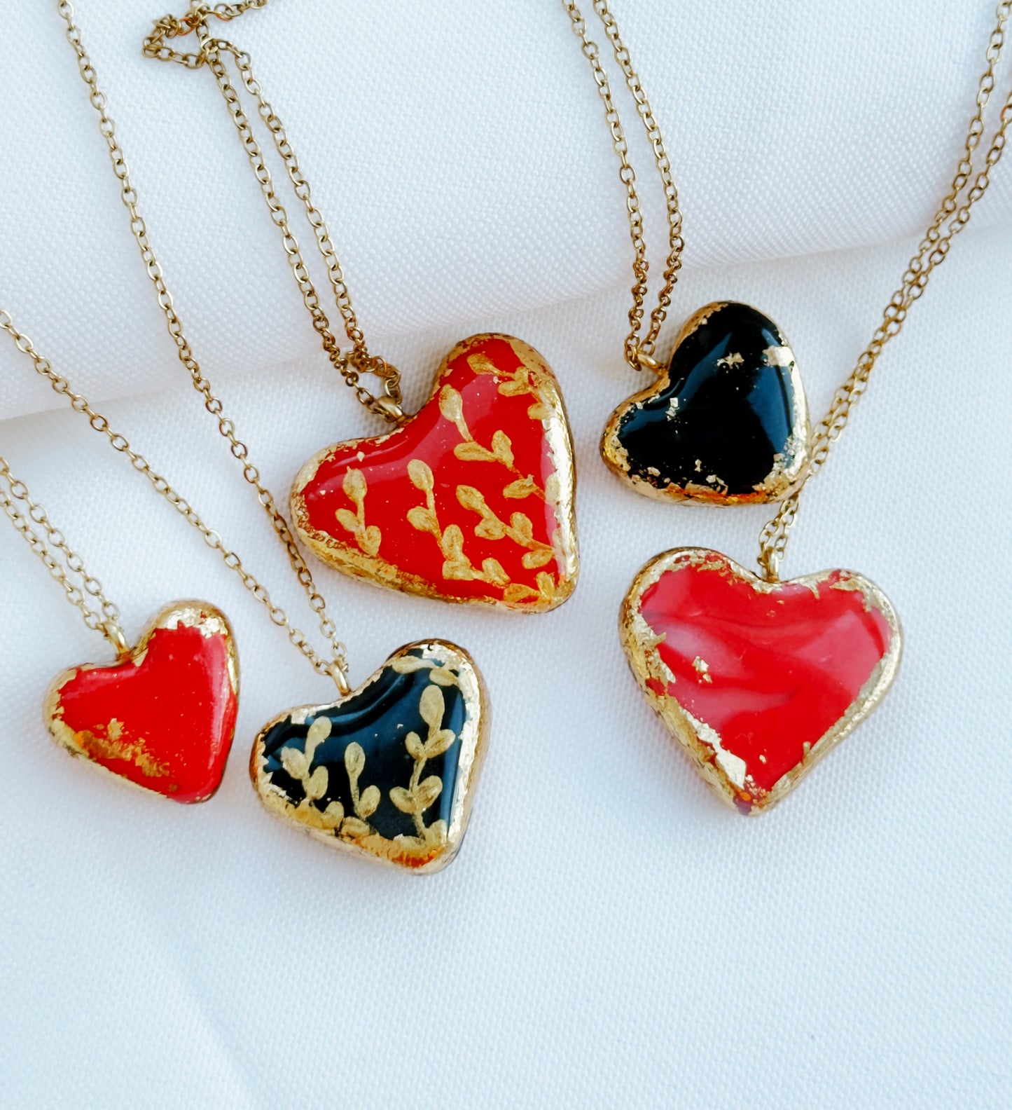 Heart-shaped pendants