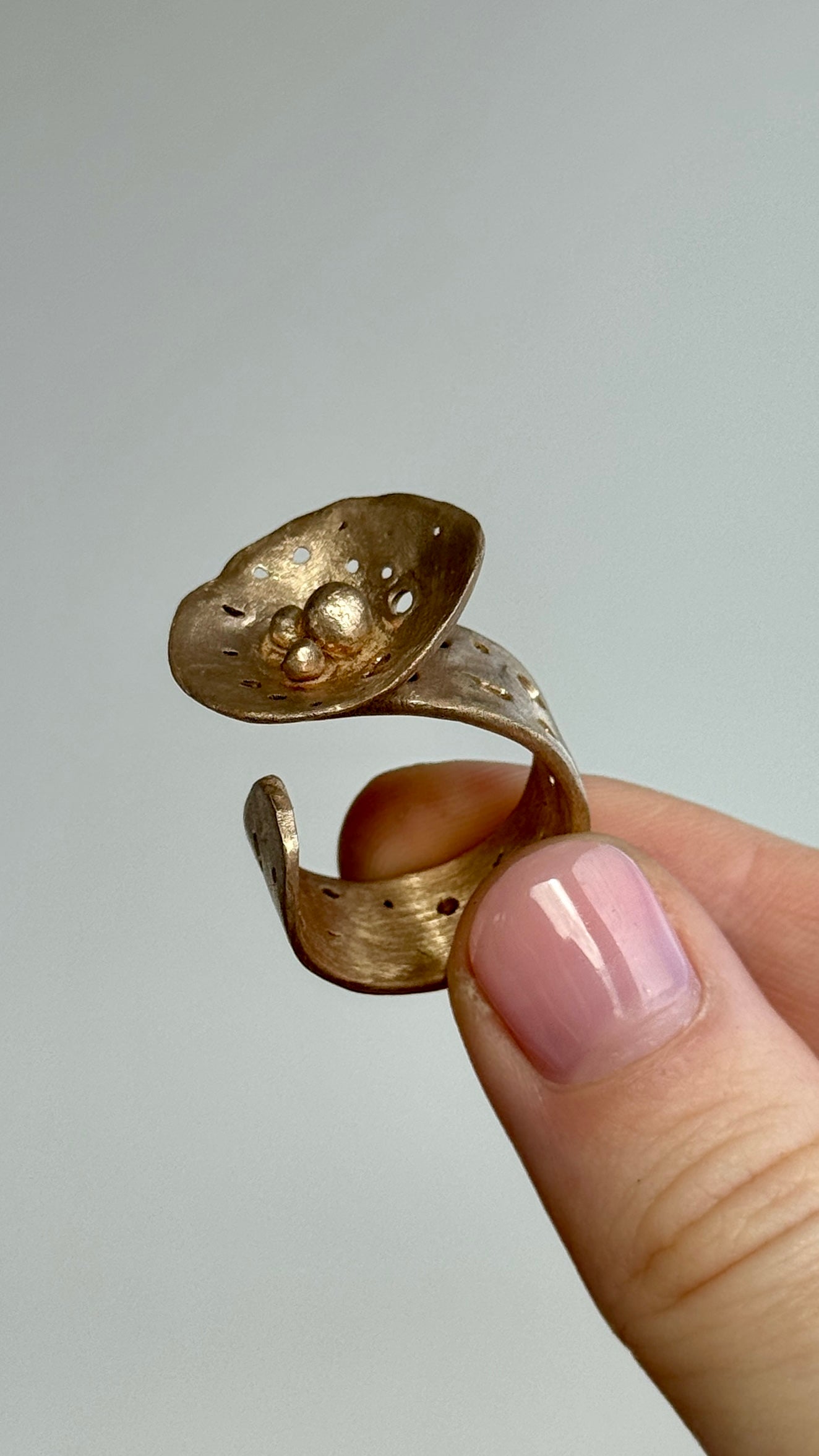 Anillo de bronce de tamaño ajustable