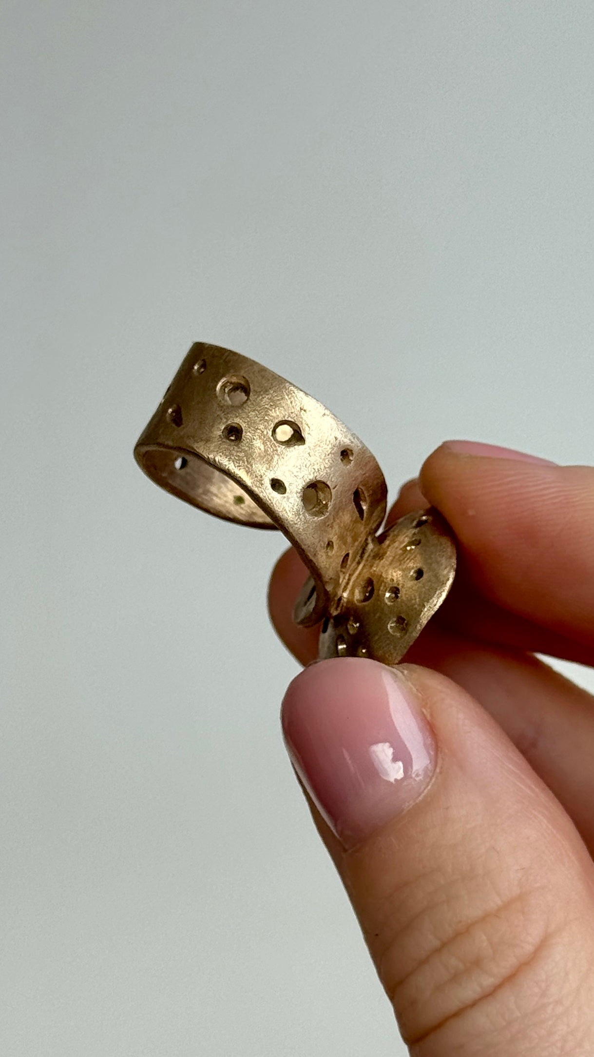 Anillo de bronce de tamaño ajustable