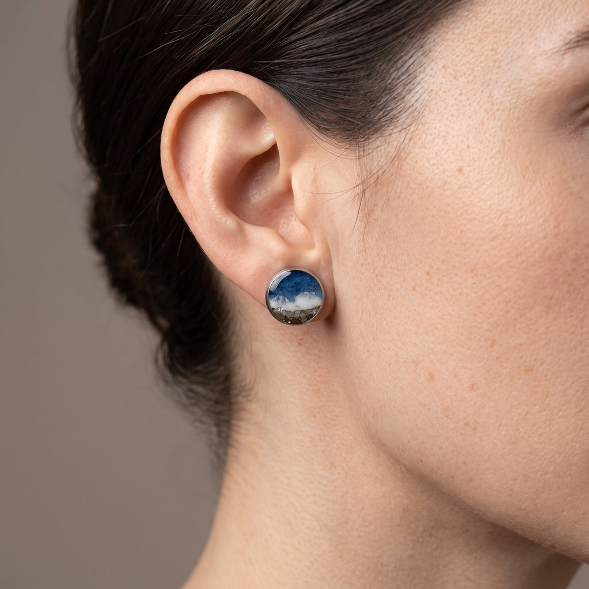 "El Mar" Stainless steel earrings with marine motifs