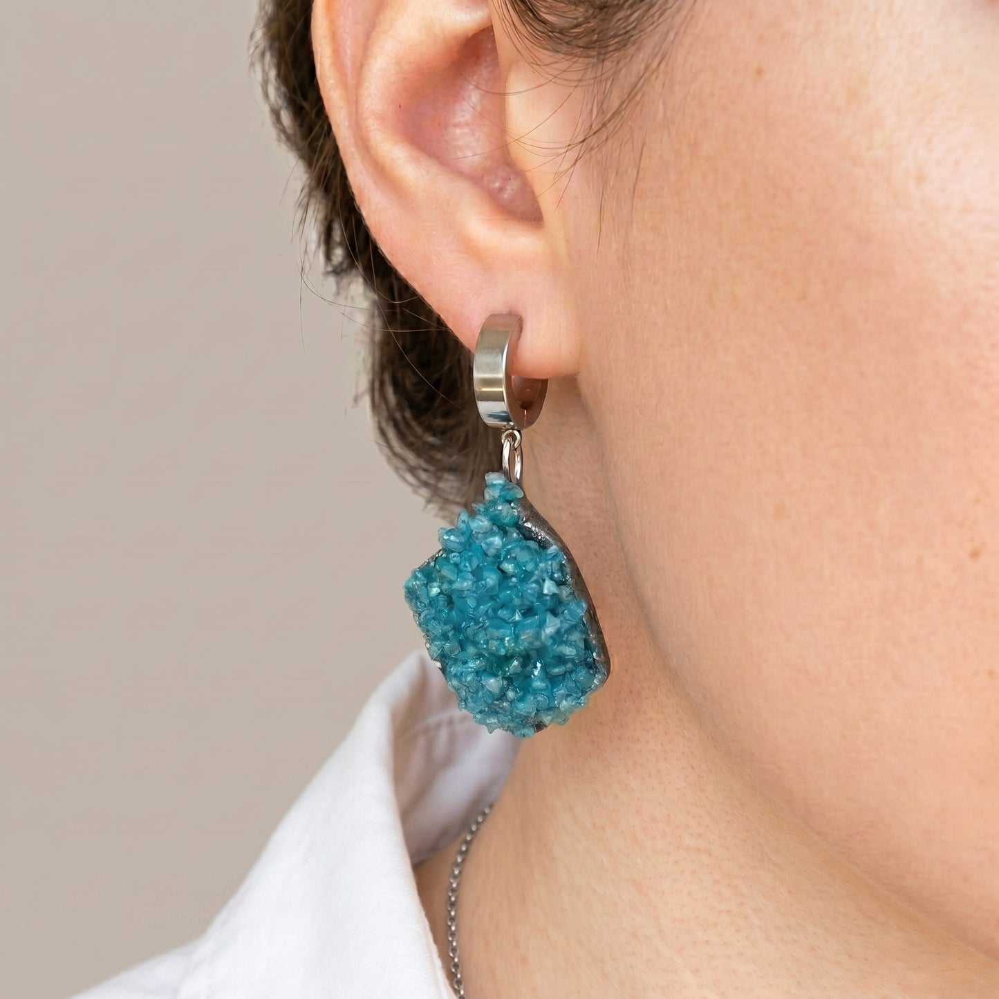 Pendientes con imitación de cristal