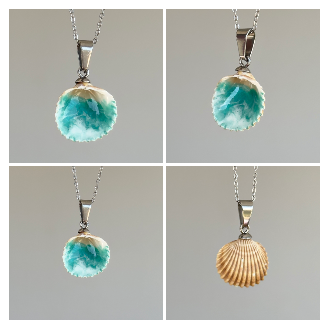 Shell pendants with the sea inside