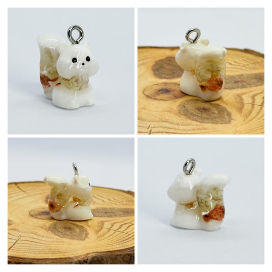 Todos los colgantes con miniatura de animal Ardilla y pintura a mano