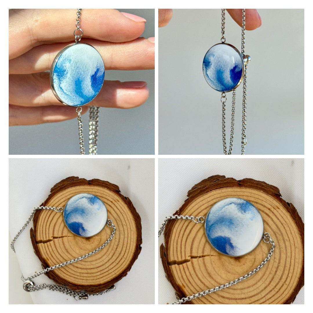 Stainless steel bracelet with cords